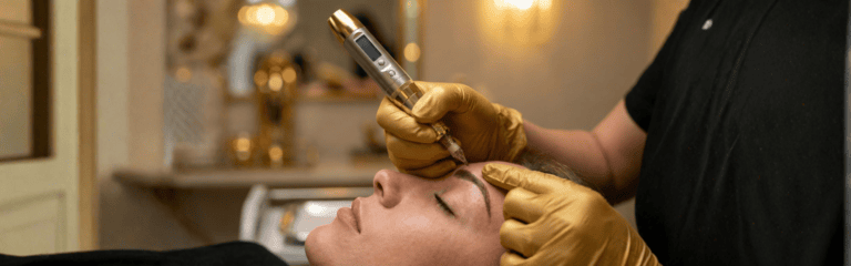 Pratique experte enseignée dans notre formation colorimétrie dermopigmentation Excellence.