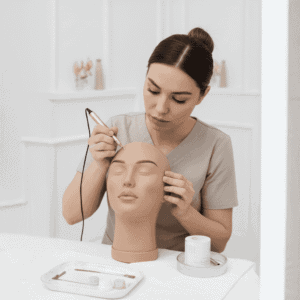 Progression pédagogique des 8 modules de notre formation maquillage permanent en ligne.