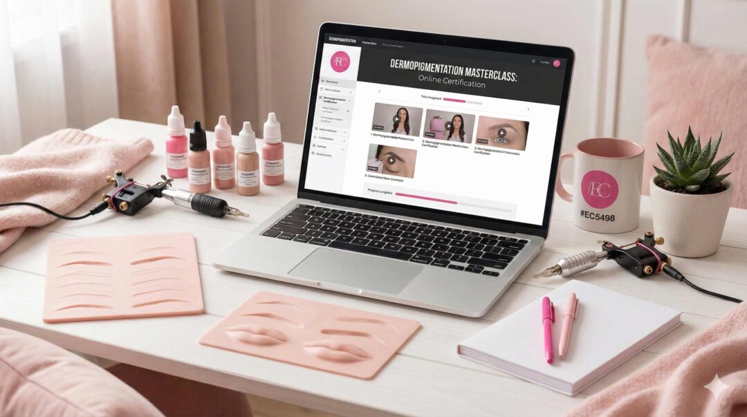 Maquillage permanent en francophonie : espace de formation en ligne avec materiel professionnel dermographe