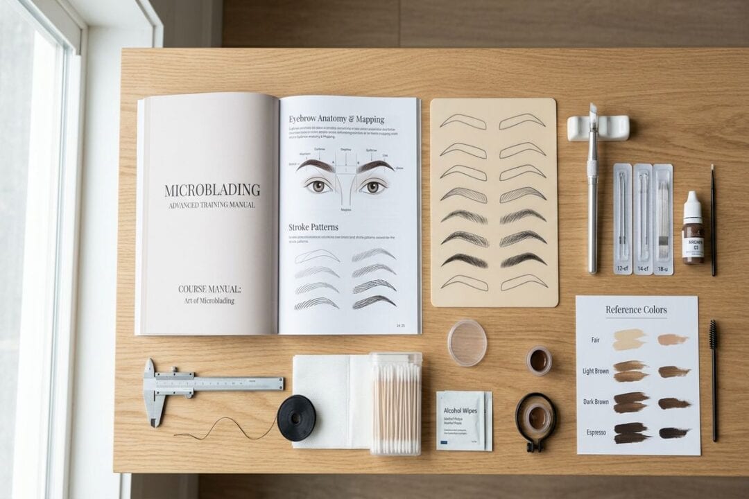 manuel formation microblading sourcils peau synthetique poste pratique