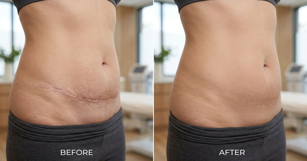 dermopigmentation cicatrice : resultat avant apres camouflage de cicatrice chirurgicale