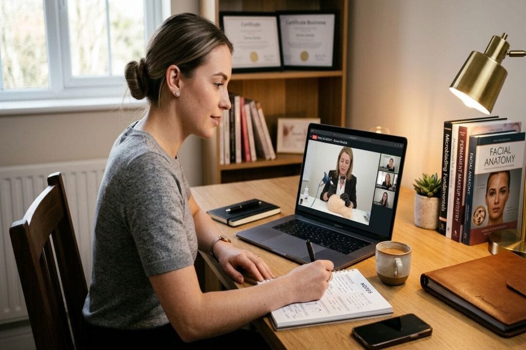 formation de maquillage permanent en ligne sur ordinateur