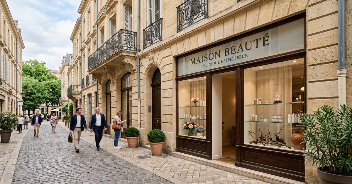 Formation dermopigmentation Bordeaux : facade d un salon esthetique de la metropole bordelaise
