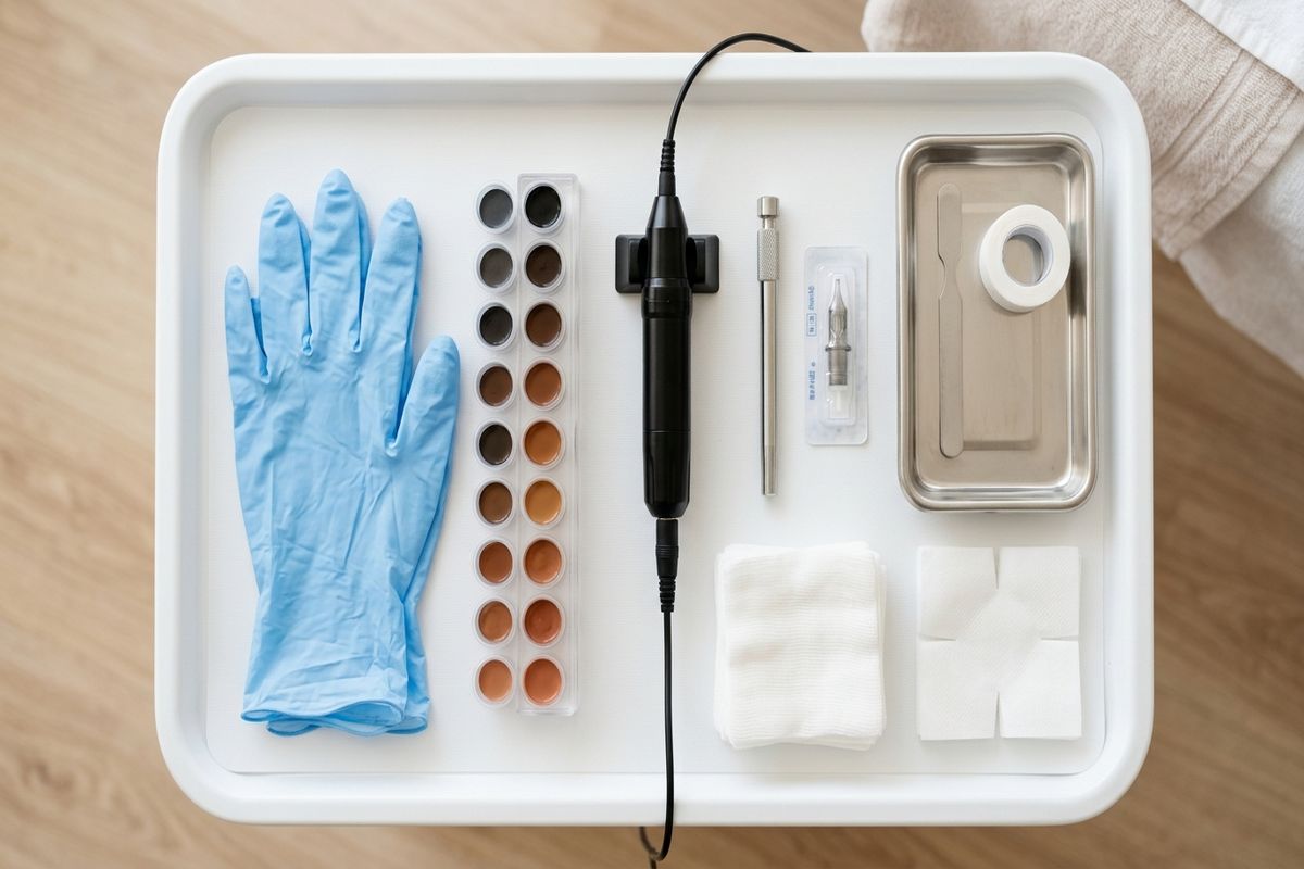 Formation dermopigmentation Bordeaux : guide complet 2026 2 Formation dermopigmentation Bordeaux : poste de travail stérile conforme aux exigences ARS Nouvelle-Aquitaine