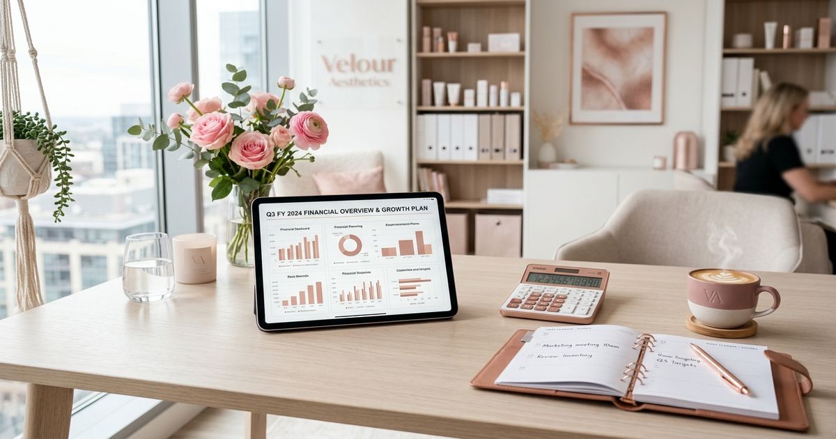 Formation microblading CPF : bureau praticienne avec outils de gestion financiere