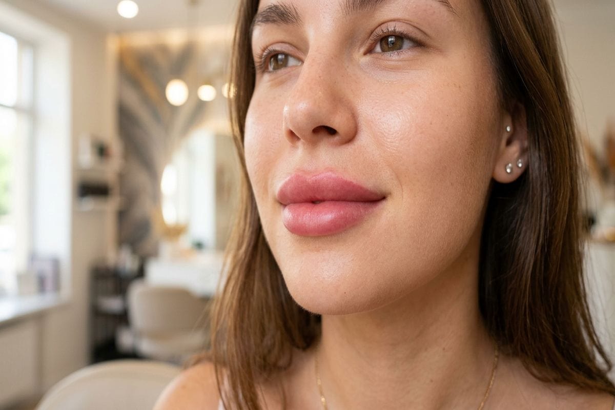 Maquillage permanent des lèvres : résultat candy lips cicatrisé lumineux