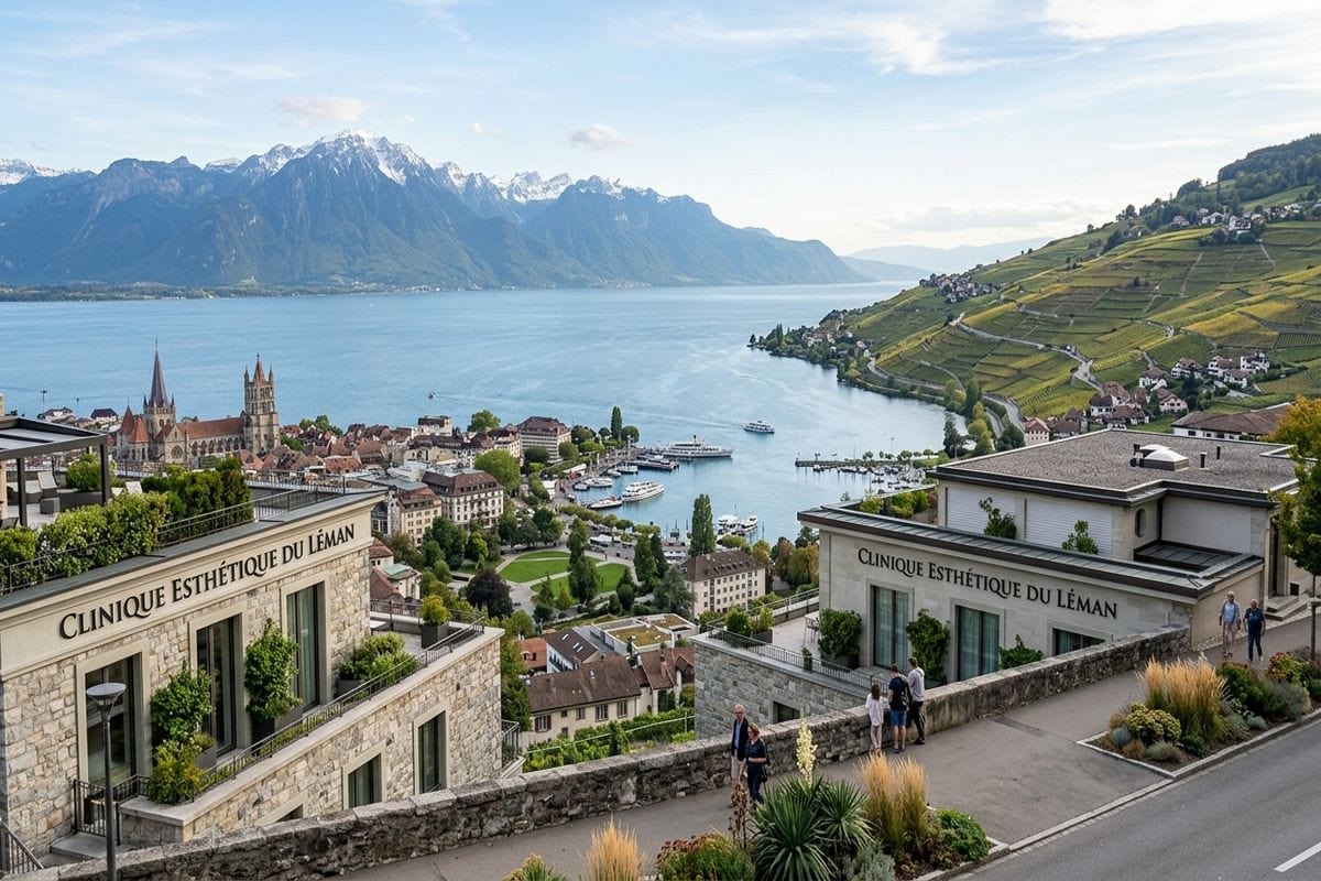 Maquillage permanent Lausanne : façade d'un institut de beauté dans le centre-ville