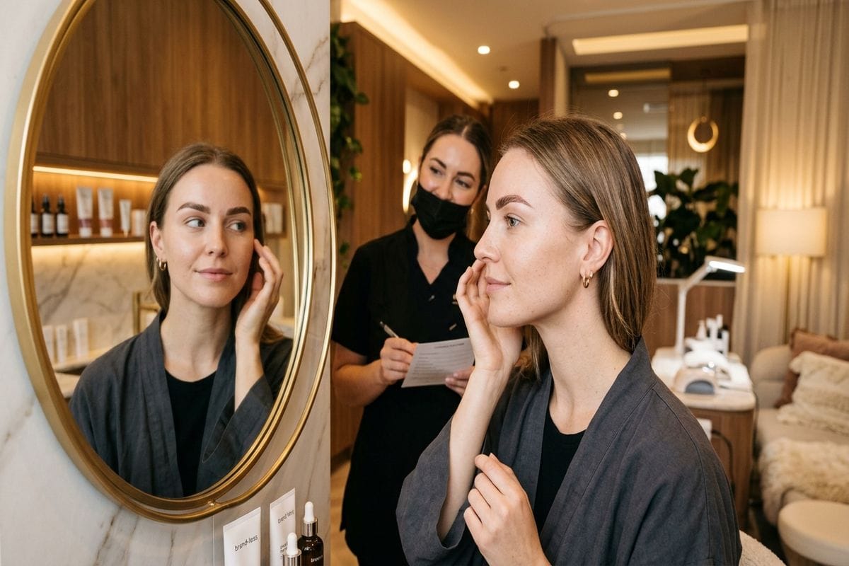 maquillage permanent montreal : façade d'un institut de beauté dans un quartier branché de la ville