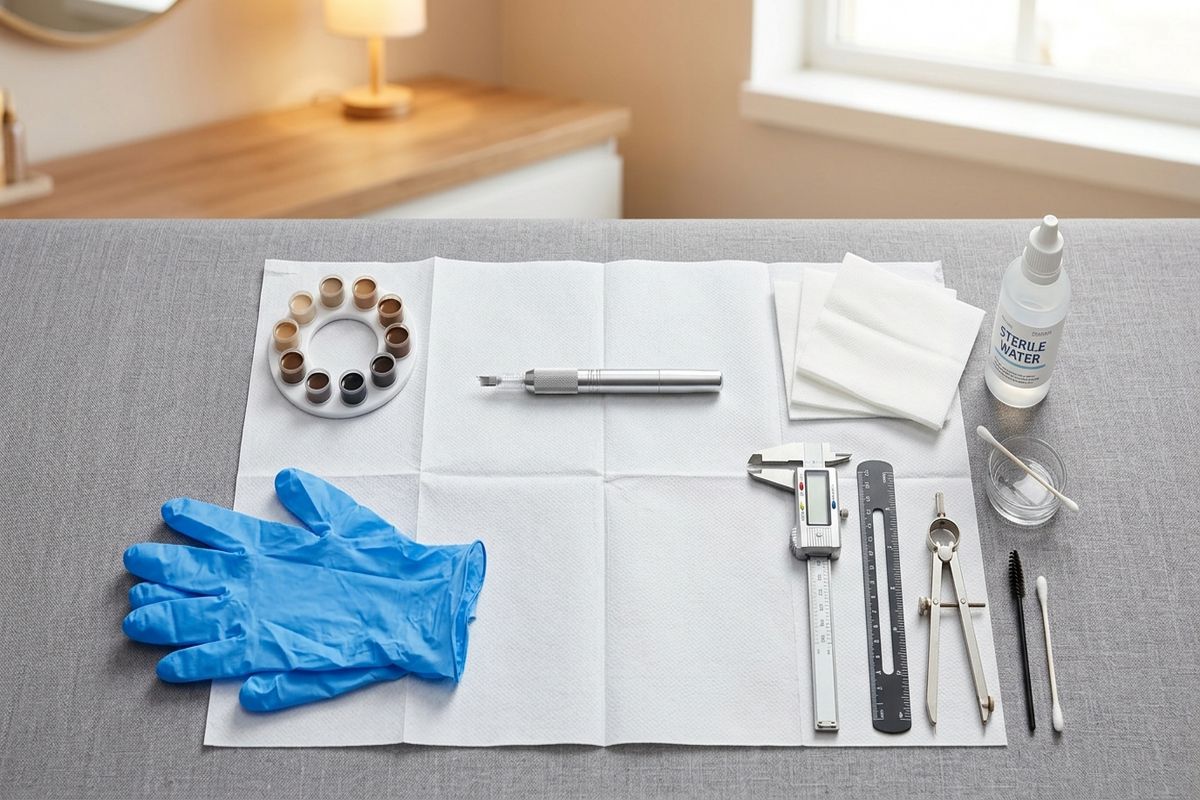 Microblading sourcil : manuel de formation ouvert avec peau synthétique d'entraînement