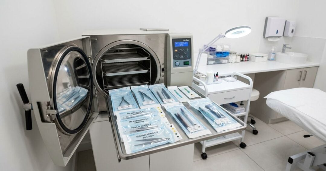 offre d emploi maquillage permanent : autoclave et materiel sterilise dans un institut professionnel