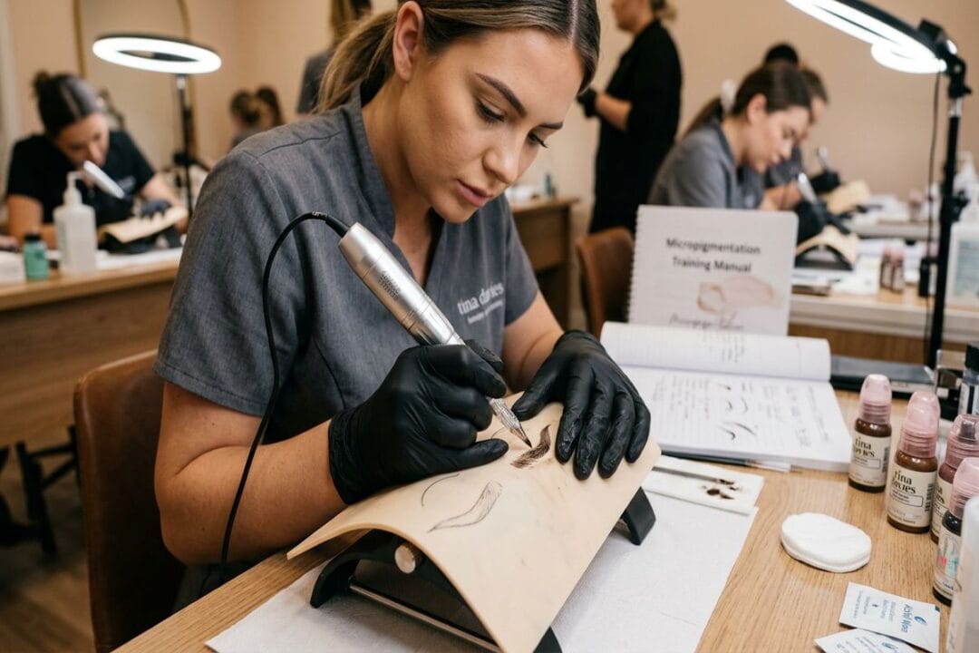 offre d emploi maquillage permanent : eleve pratiquant sur peau synthetique au dermographe