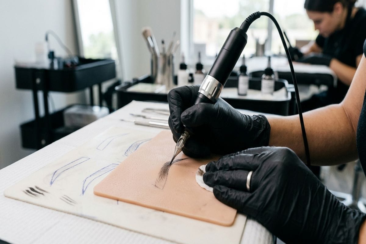 apprendre le microblading : technique manuelle sourcils avec stylet