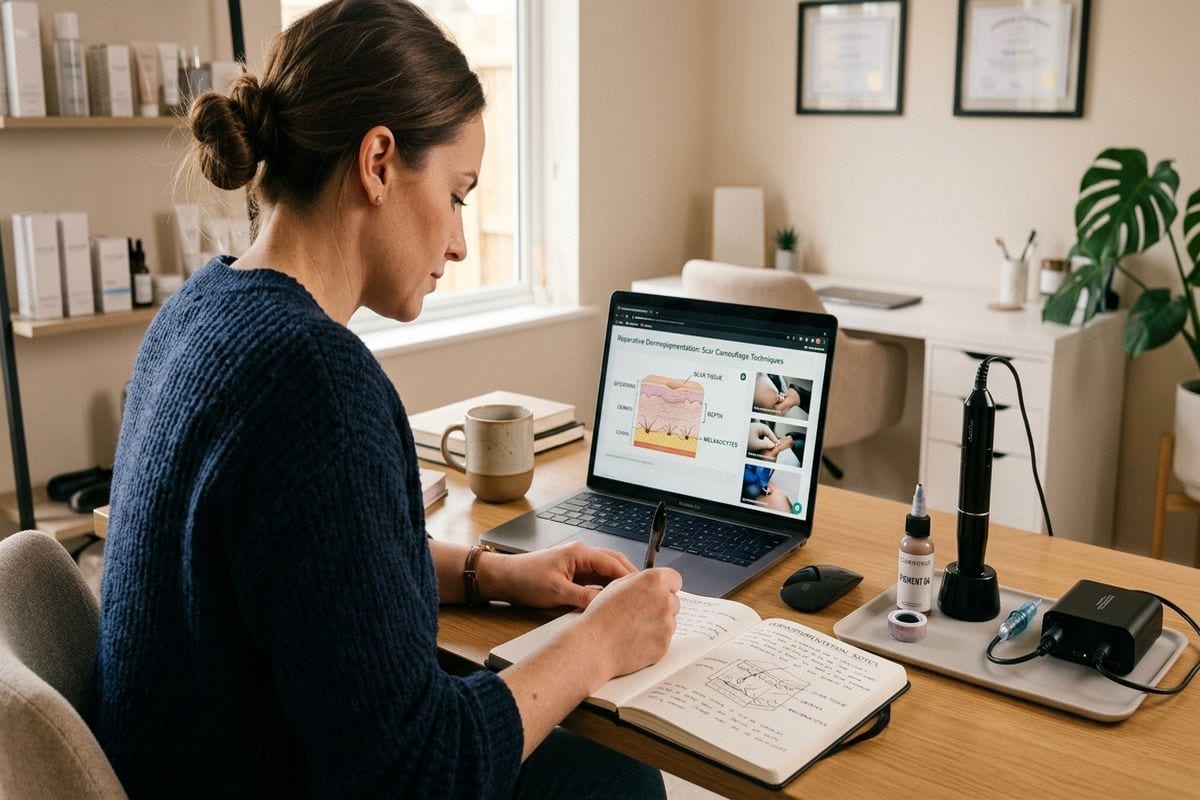 formation dermopigmentation réparatrice en ligne ordinateur spécialisation