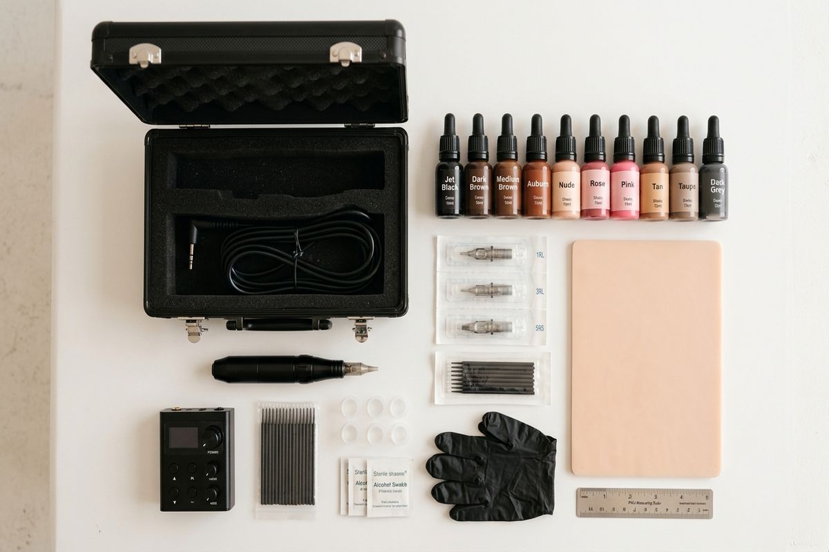 formation maquillage permanent paris — résultat sourcils microshading avant après