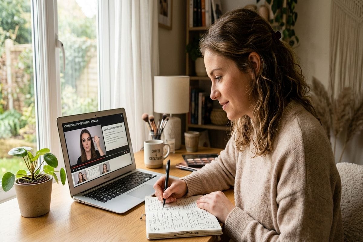 Formation maquillage permanent tarif — gros plan sourcils dermopigmentation en séance professionnelle