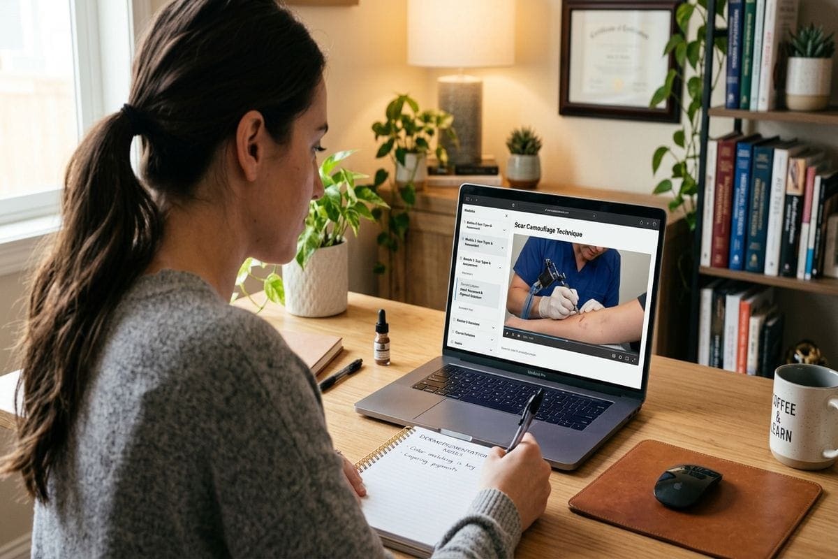 formation dermopigmentation cicatrices Marseille : apprentissage en ligne depuis chez soi