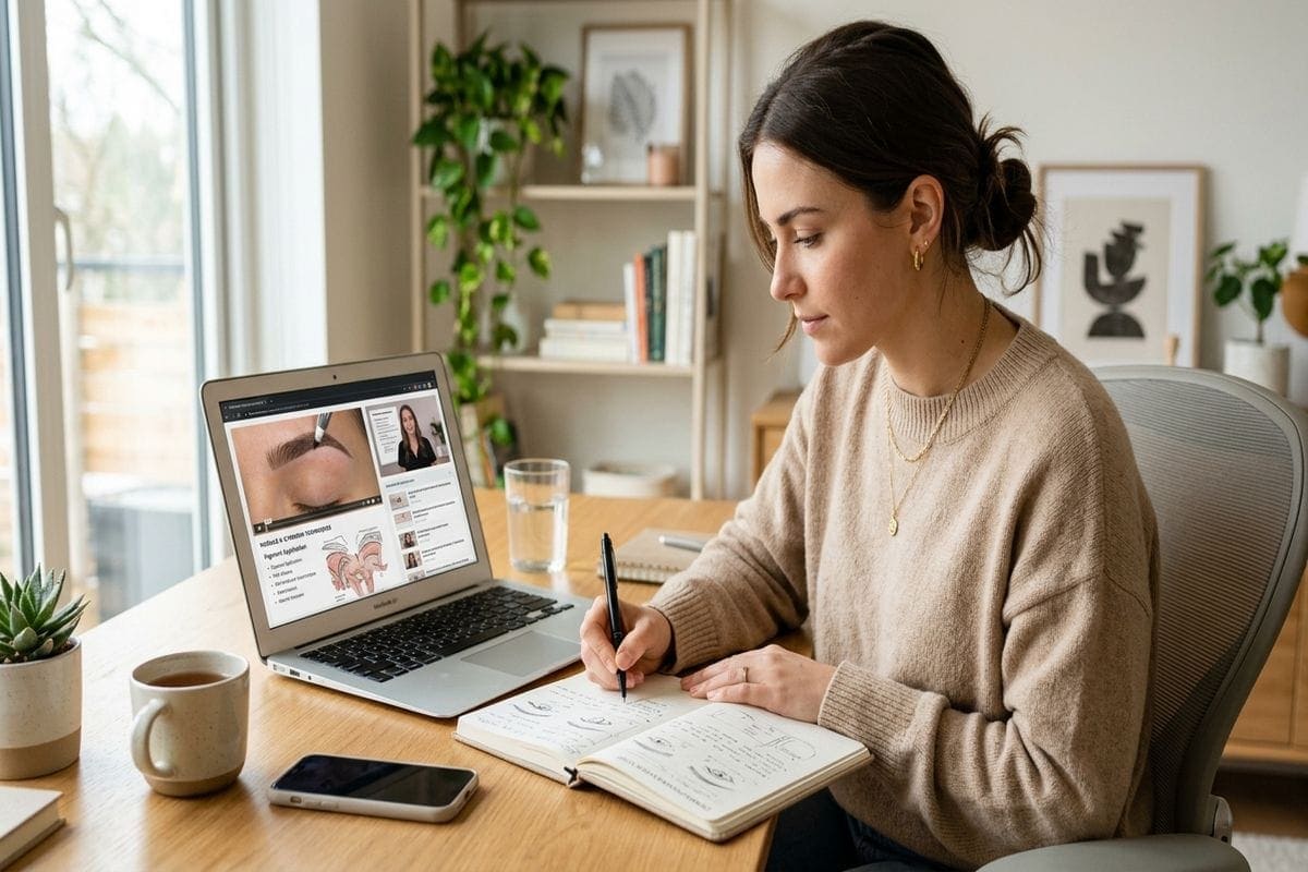 Formation dermopigmentation Paris — résultat sourcils au dermographe
