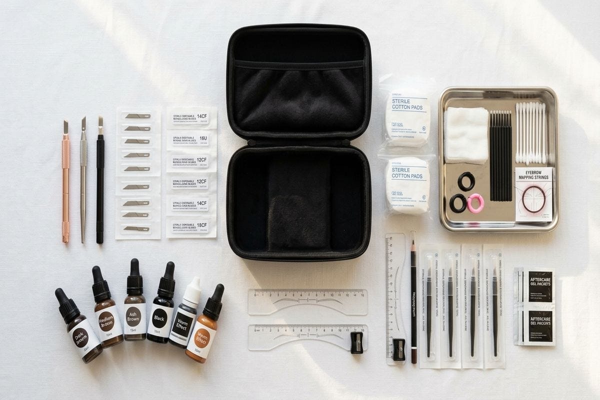Formation microblading en ligne : résultat avant/après sourcils