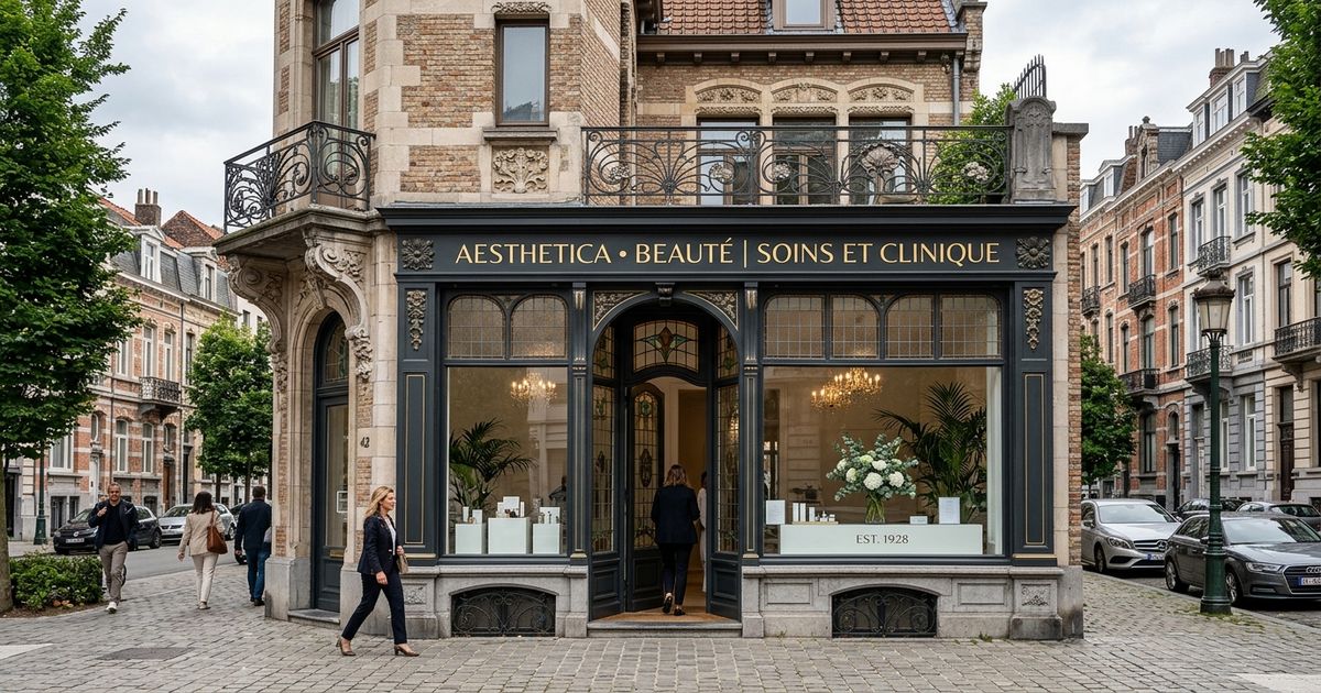 facade salon maquillage permanent belgique architecture art nouveau bruxelles