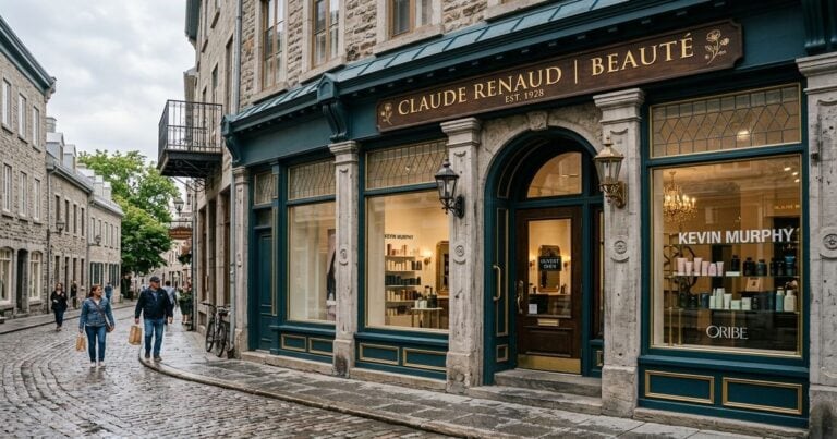 facade salon maquillage permanent quebec ville vieux quartier elegant