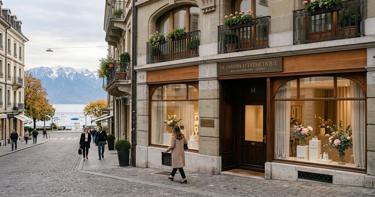 facade salon maquillage permanent suisse geneve quartier luxe exterieur