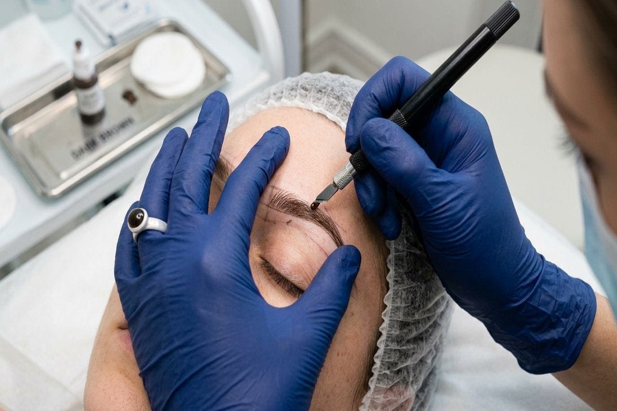 microblading avant apres semaine 2 cicatrisation sourcils peau