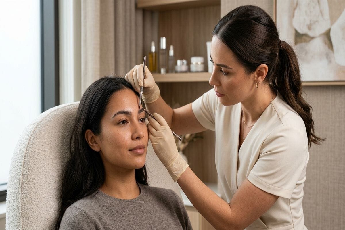 microblading danger : consultation professionnelle pour évaluer la peau et les contre-indications