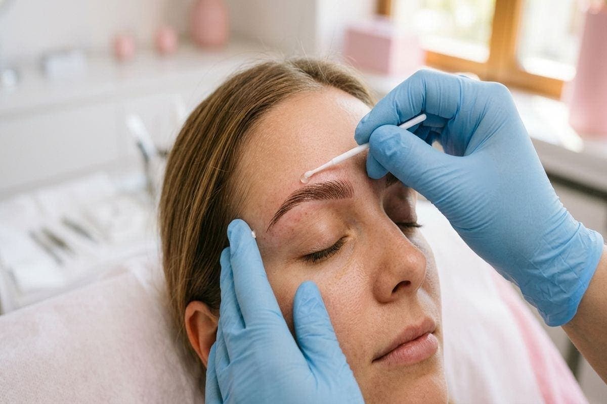microblading vaseline combien de temps : soin très fin après séance