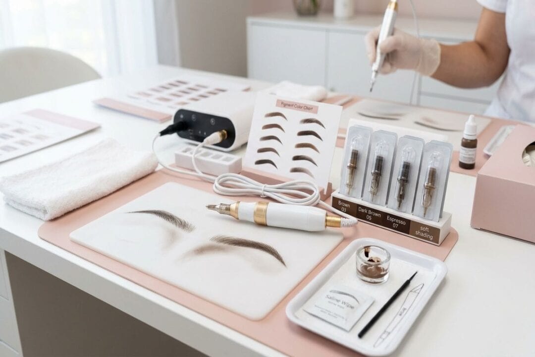 dermopigmentation sourcils avant après : formation dermographe et nuances pigmentaires