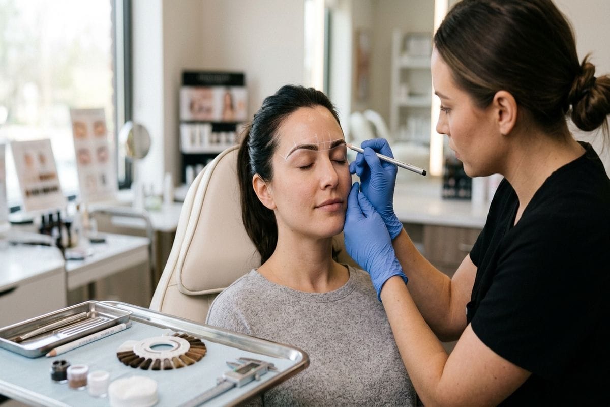 dermopigmentation sourcils avant après : mapping sourcils et diagnostic couleur