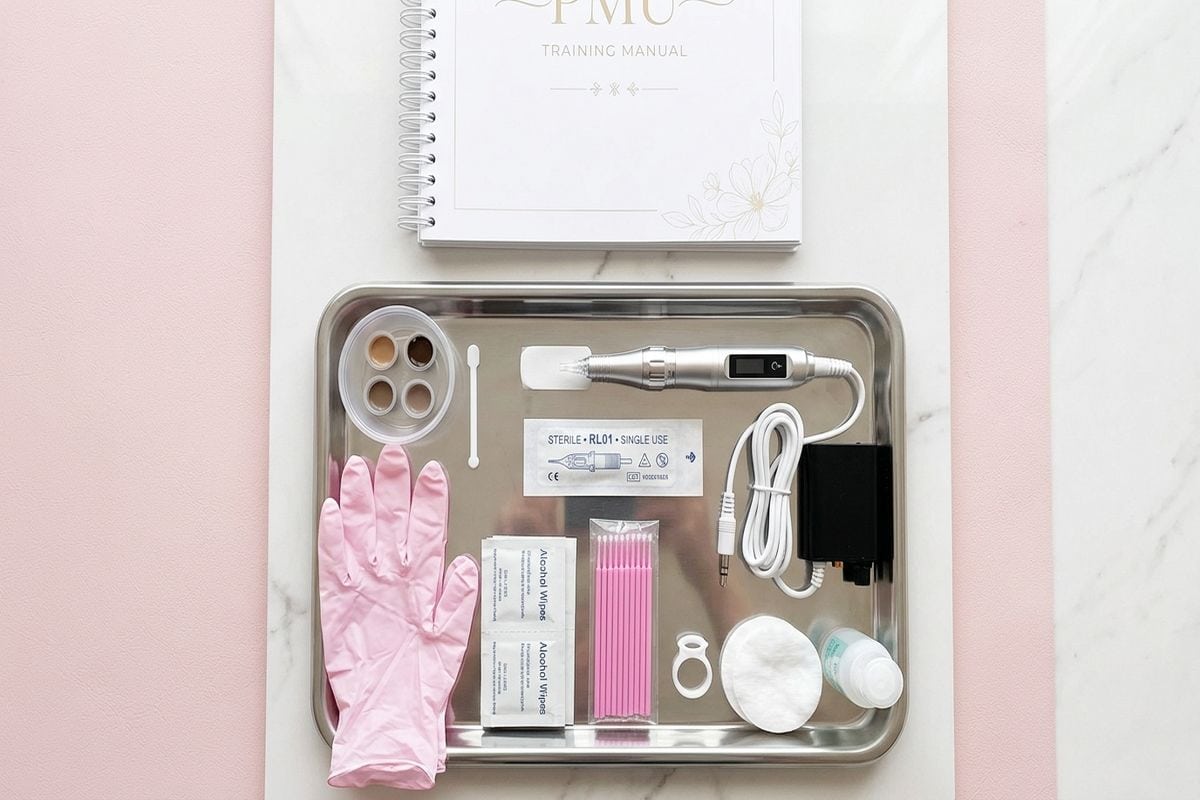 formation maquillage semi permanent paris : poste sterile dermographe pigments