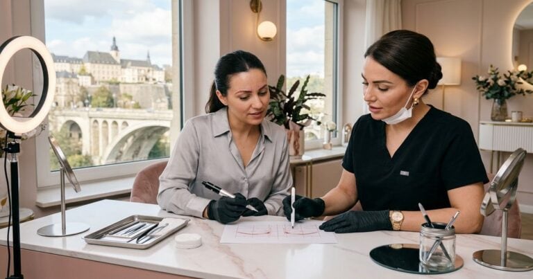 maquillage permanent luxembourg ville : consultation sourcils en institut premium