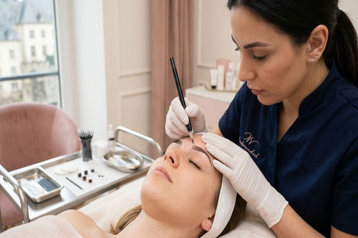 maquillage permanent luxembourg ville : dessin préparatoire sourcils