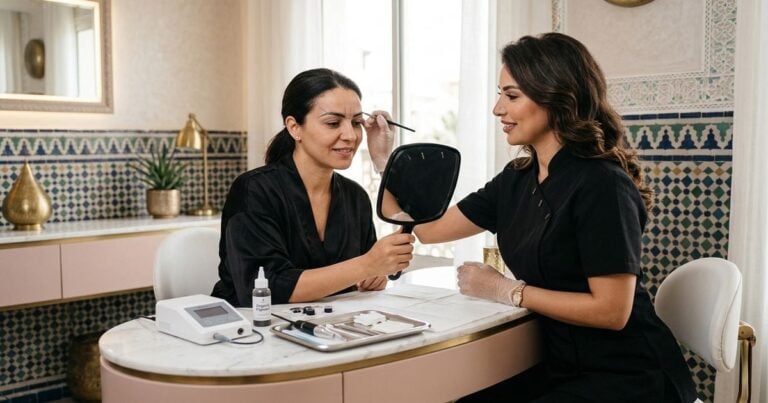 maquillage permanent maroc : consultation sourcils en studio premium