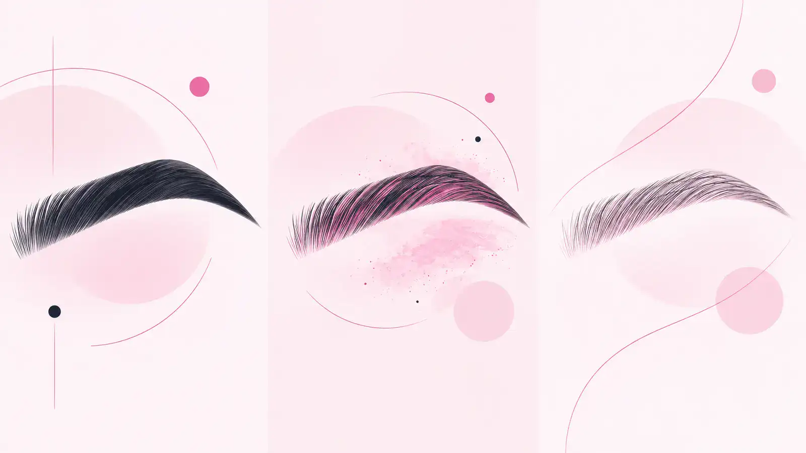 Variations possibles de l’apparence des sourcils pendant la cicatrisation, sans calendrier fixe